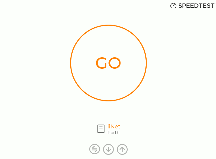 The iiNet speed test is a typical Ookla clone