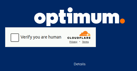 A checkbox with the text "Verify you are human"