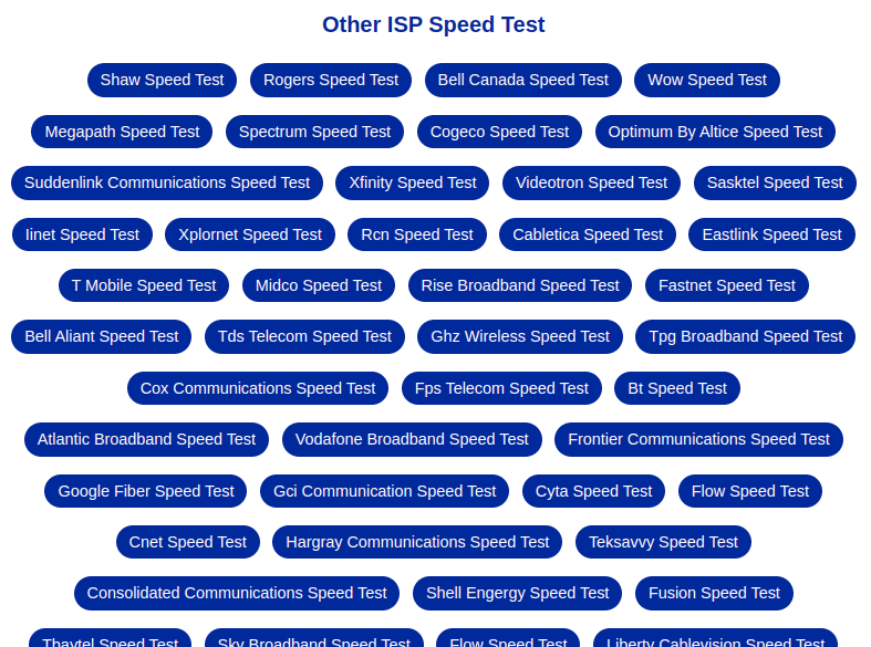 TestMyInternetSpeed has over 400 links to itself