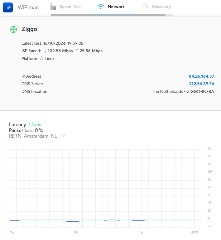 The WiFiman speed test has a nice "running" graph of latency. This can be accessed via All Results